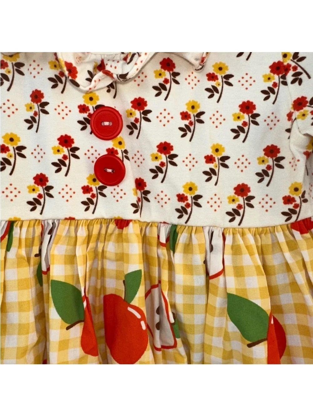 Eleanor Rose Girls Boutique Dress Bundle 2pc Fall Twirl Apple Pinafore Size 3/4